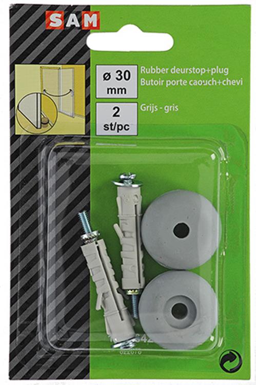 ギャラリービューアに画像をロードする, Mack 1047642 - deurstop rubber + plug grijs ø 30 mm 2 st pcs | 6 stuks

