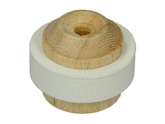 Mack 1047644 - deurstop met rubber hout ø 35 mm 1 st pc | 6 stuks