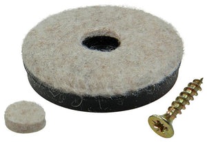 Mack 1048779 - versterkte vilt + schroef bruin ø 40 mm 4 st pcs | 6 stuks