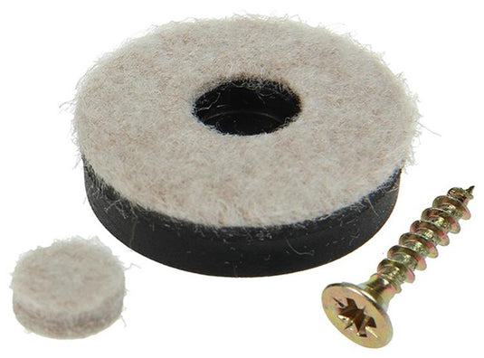 Mack 1048782 - versterkte vilt + schroef bruin ø 30 mm 4 st pcs | 6 stuks