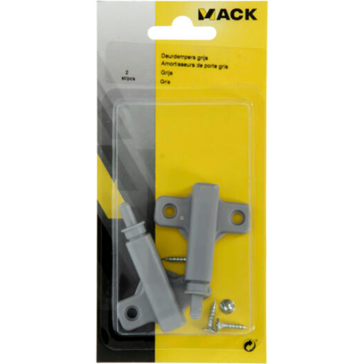 Afbeelding laden in galerijviewer, Mack 1015214 - 2 deurdempers grijs | 5 stuks

