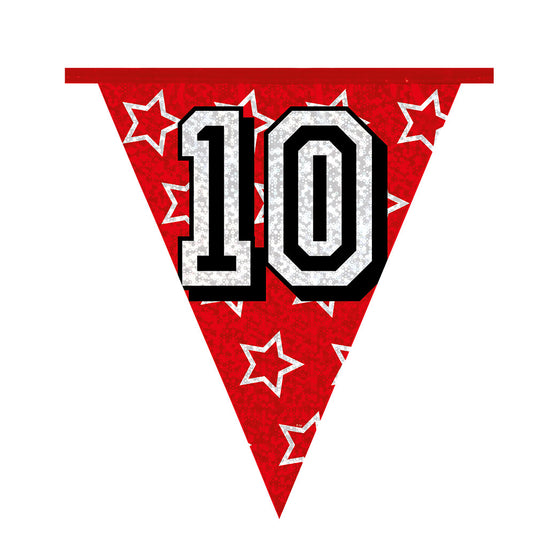 Boland vlaggenlijn holografisch 10jaar 8 meter