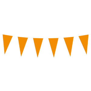 Boland papieren vlaggenlijn oranje, 10mtr.