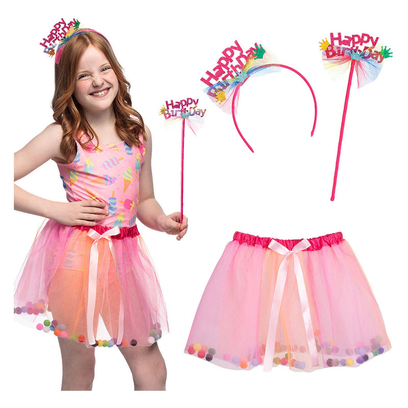 Load image into Gallery viewer, Boland verkleedset fee roze happy birthday
