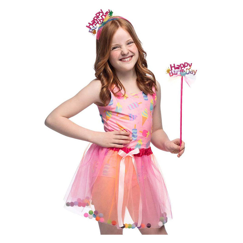 Load image into Gallery viewer, Boland verkleedset fee roze happy birthday
