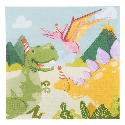 Boland servetten dino party, 33x33cm