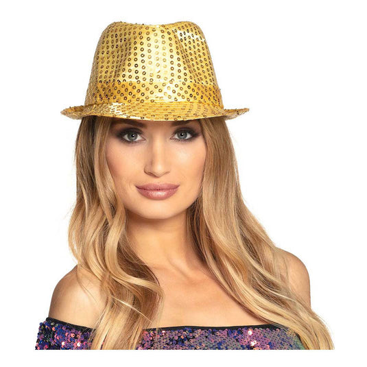 Boland hoed popster pailetten goud