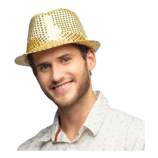 Boland hoed popster pailetten goud