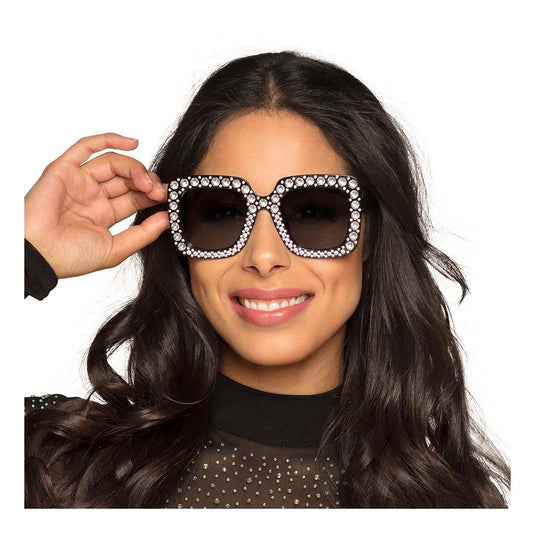 Boland partybril bling bling zwart