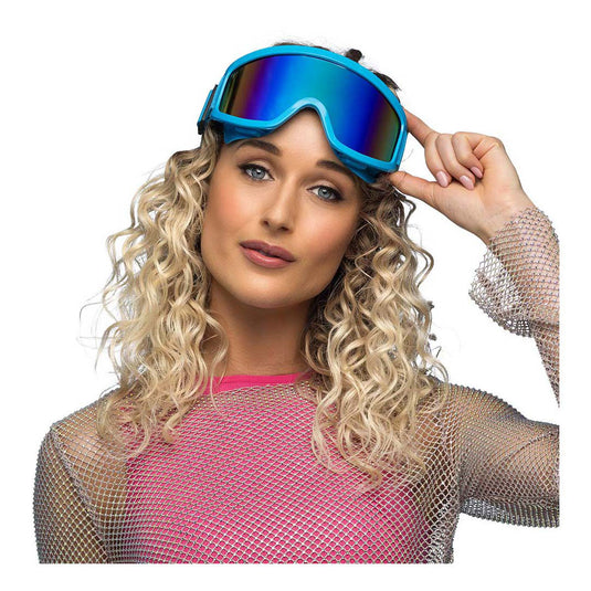 Boland party skibril neon blauw