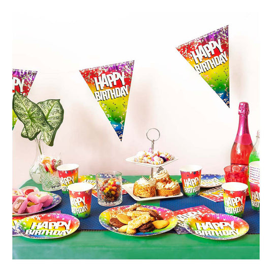 Boland vlaggenlijn happy birthday, 6m