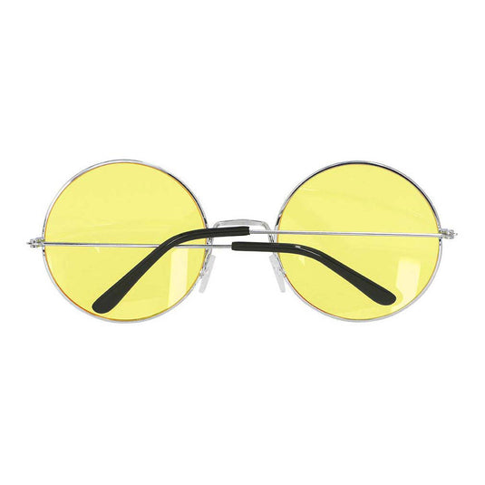 Boland partybril hippie xl geel