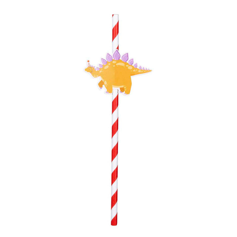 Load image into Gallery viewer, Boland papieren rietjes dino party 6 stuks
