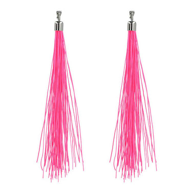 Boland oorbellen festival neon roze, 20cm