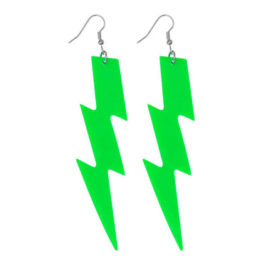 Boland oorbellen flash neon groen