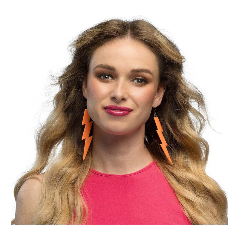 Load image into Gallery viewer, Boland oorbellen flash neon oranje
