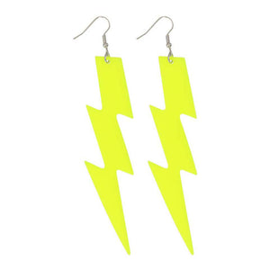 Boland oorbellen flash neon geel