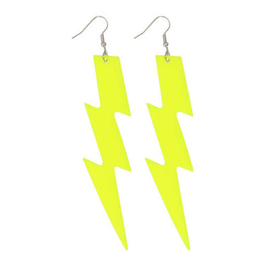 Boland oorbellen flash neon geel