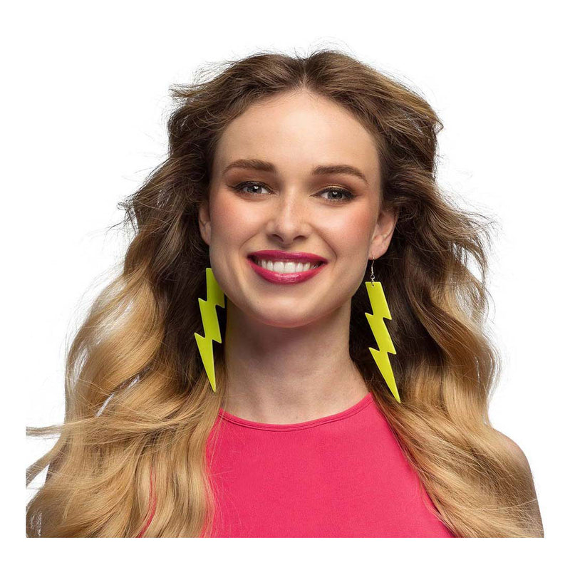 Load image into Gallery viewer, Boland oorbellen flash neon geel
