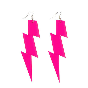 Boland oorbellen flash neon roze