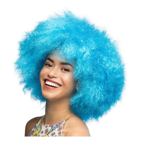 Boland pruik sugar neon blauw