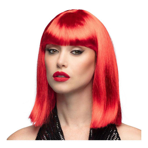 Boland pruik dance neon rood