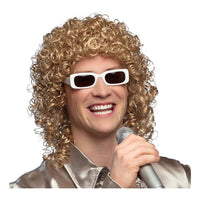 Boland pruik met bril