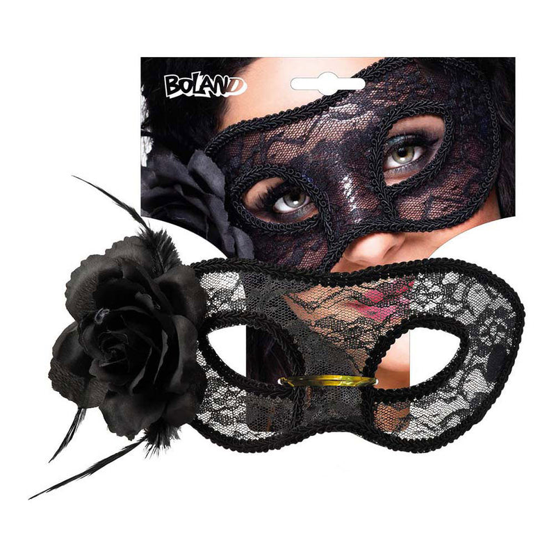 Load image into Gallery viewer, Boland kanten oogmasker mystique zwart
