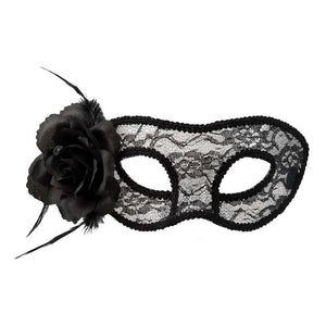 Boland kanten oogmasker mystique zwart