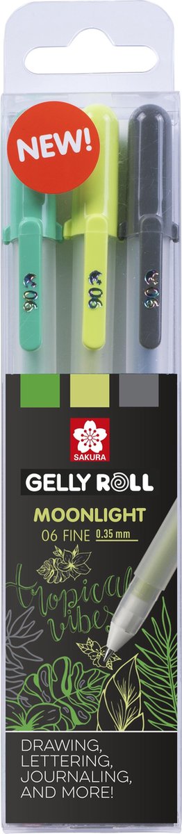 Sakura unieke collectie van 3 gelly rolls moonlight 06 botanical