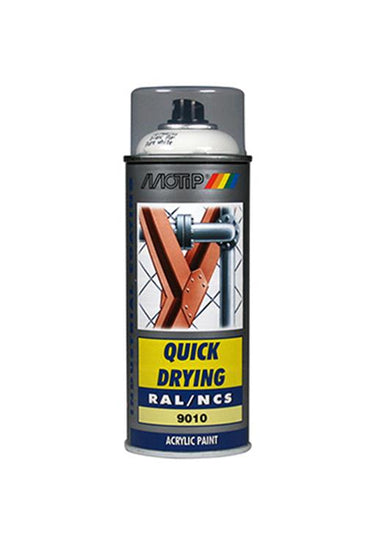 Motip 1051643 - ind. ral 9010 helder wit spuitbus 400 ml | 1 stuks