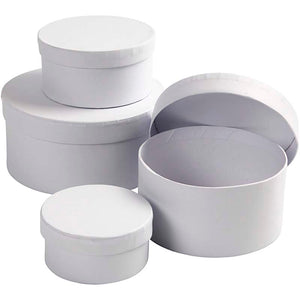 Creativ company ronde dozen, d: 8+10+12+14 cm, h: 4+5+6+7 cm, 4stuks