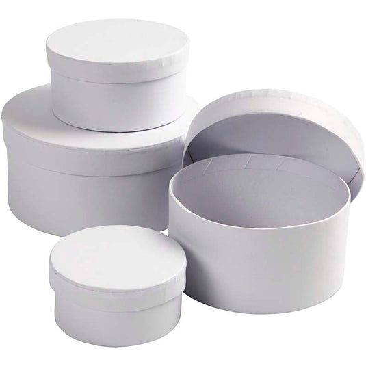 Creativ company ronde dozen van karton, 4 maten