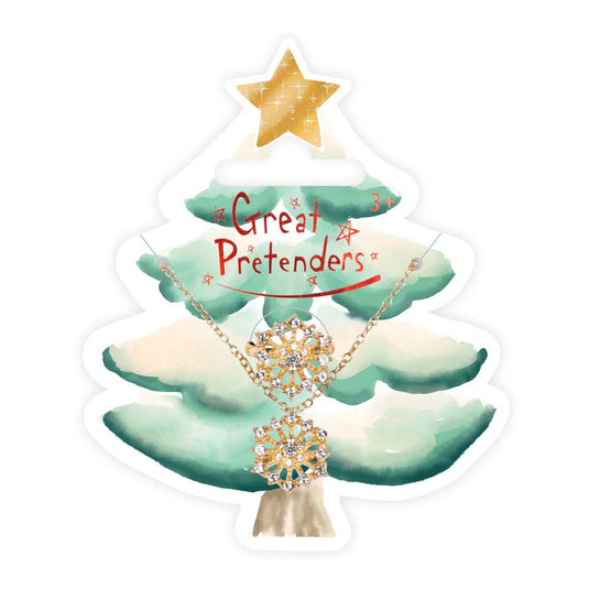 Great pretenders snowflake ketting en ring set - 2st.