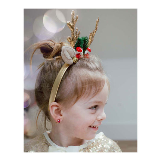 Great pretenders holiday rudolph gouden kersthaarband voor kinderen