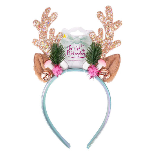 Great pretenders holiday rudolph haarband - roze mint