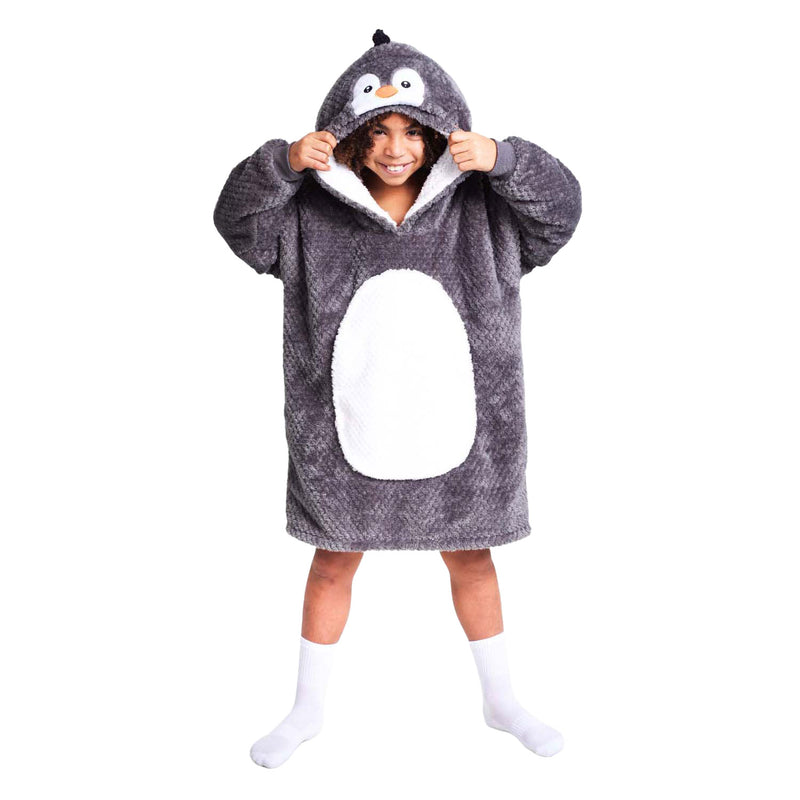 Load image into Gallery viewer, Noxxiez knuffel hoodie medium trui pinguin, tot 160cm
