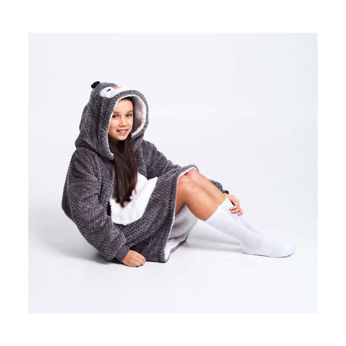 Noxxiez knuffel hoodie medium trui pinguin, tot 160cm