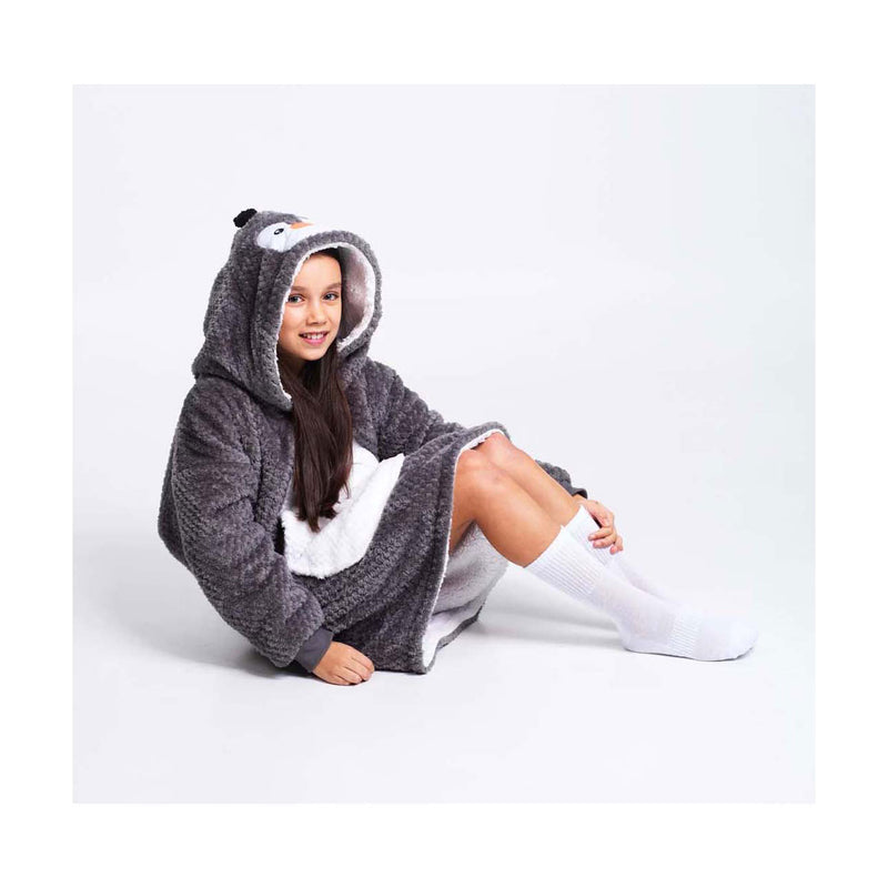 Load image into Gallery viewer, Noxxiez knuffel hoodie medium trui pinguin, tot 160cm
