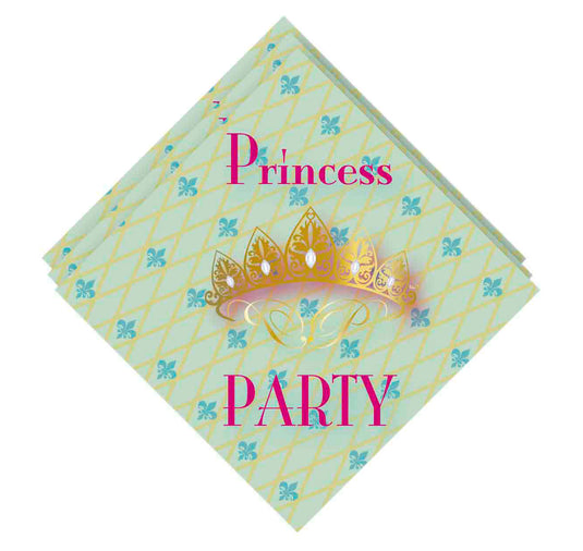 Haza witbaard servetten princess party, 20st.