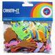 Haza witbaard foamstickers dieren, 64st.