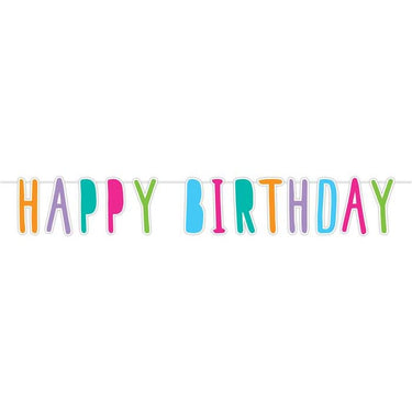 Haza witbaard letterslinger happy birthday, 6mtr.