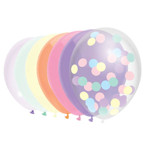 Haza witbaard ballonnen pastel, 10st.