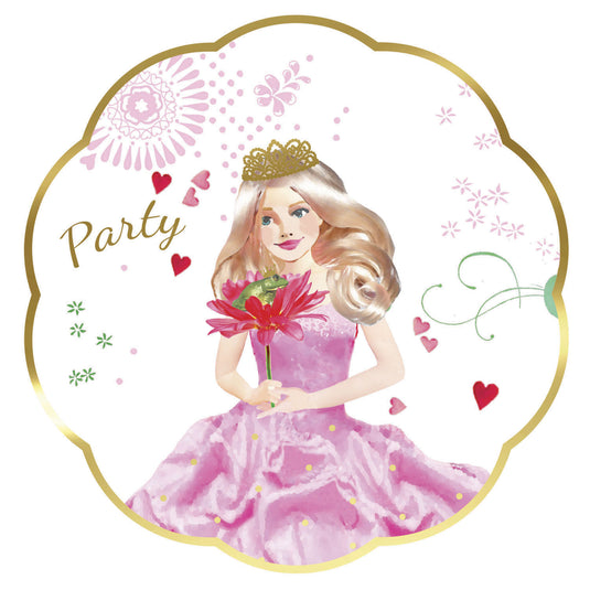 Haza witbaard uitnodigingen prinses, 6st.
