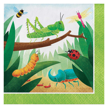 Haza witbaard insecten servetten, 16st.
