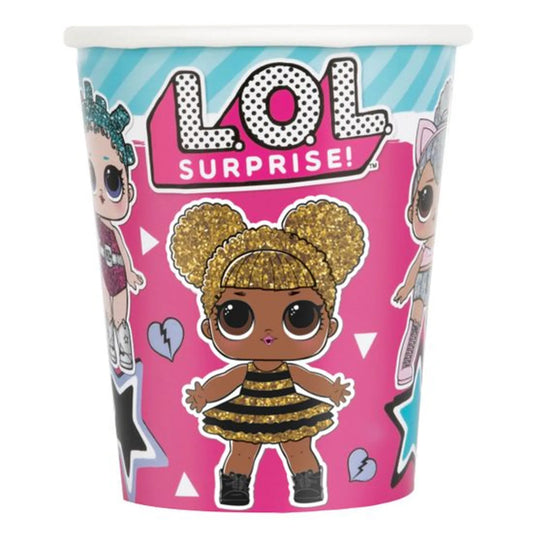 Haza witbaard l.o.l. surprise! bekers, 8st.