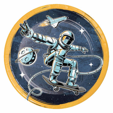 Haza witbaard astronaut bordjes, 8st.