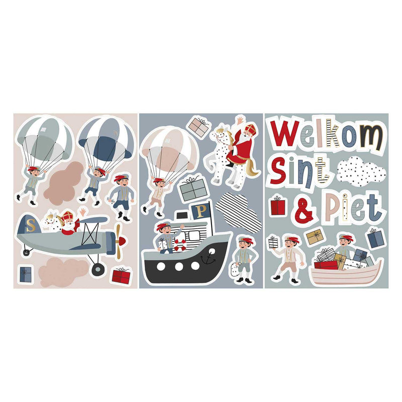 Load image into Gallery viewer, Haza witbaard raamstickers sint co.
