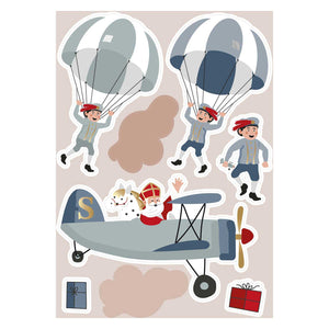 Haza witbaard raamstickers sint co.