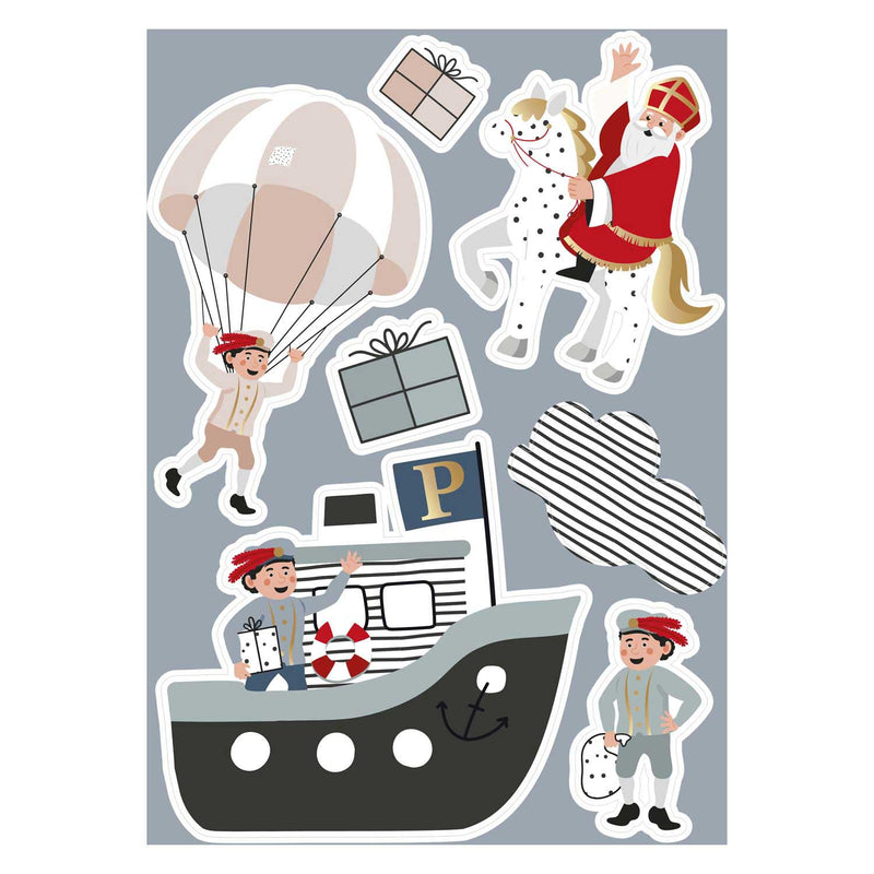 Load image into Gallery viewer, Haza witbaard raamstickers sint co.
